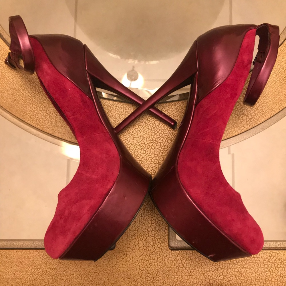 Aldo’s Burgundy Strap Heels